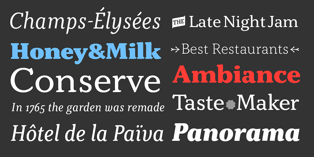 Sibylle Hagmann's beautiful new typeface family Kopius, released by her type foundry Kontour.