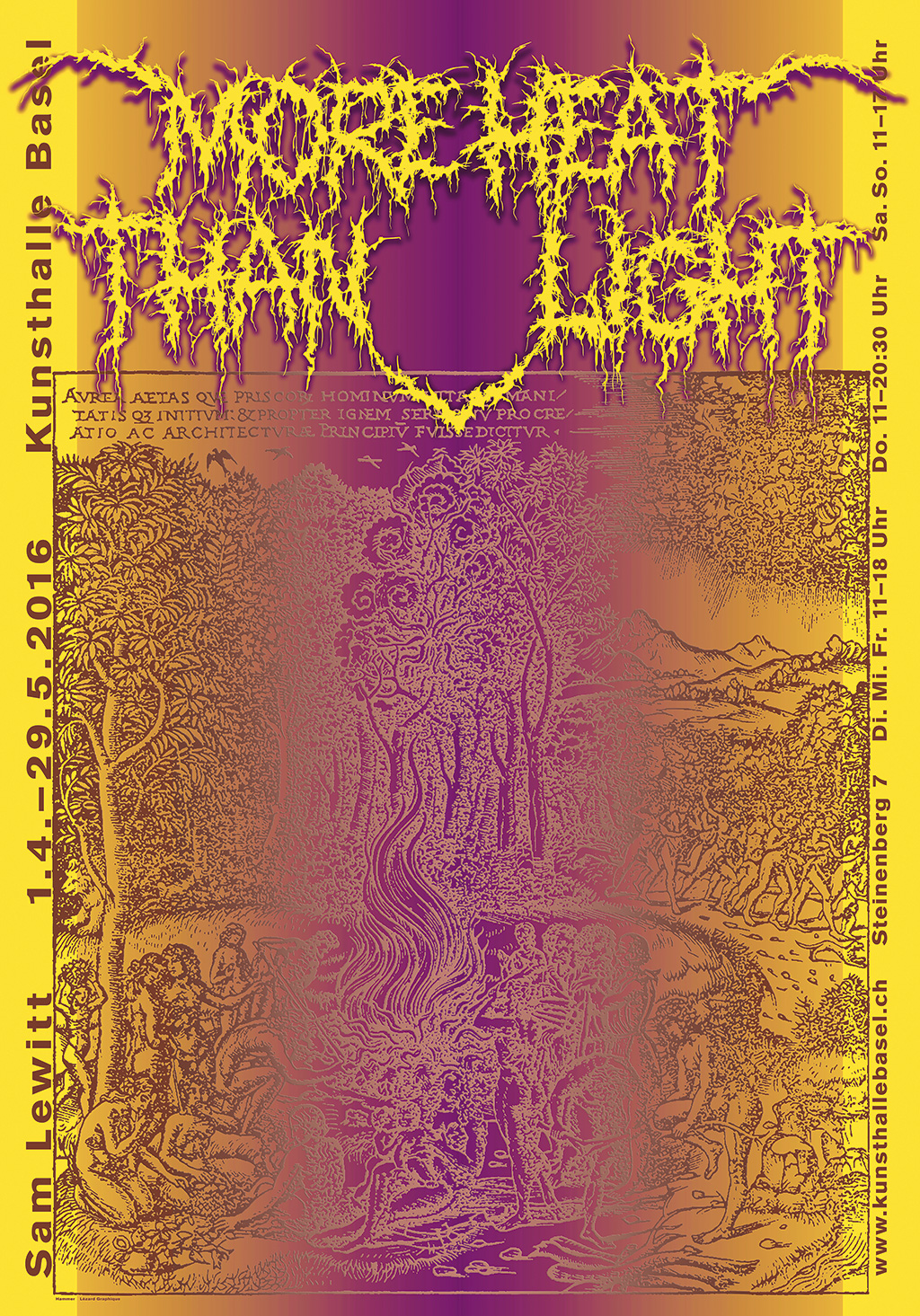 Hammer's poster for Sam Lewitt “More Heat Than Light” at Kunsthalle Basel 