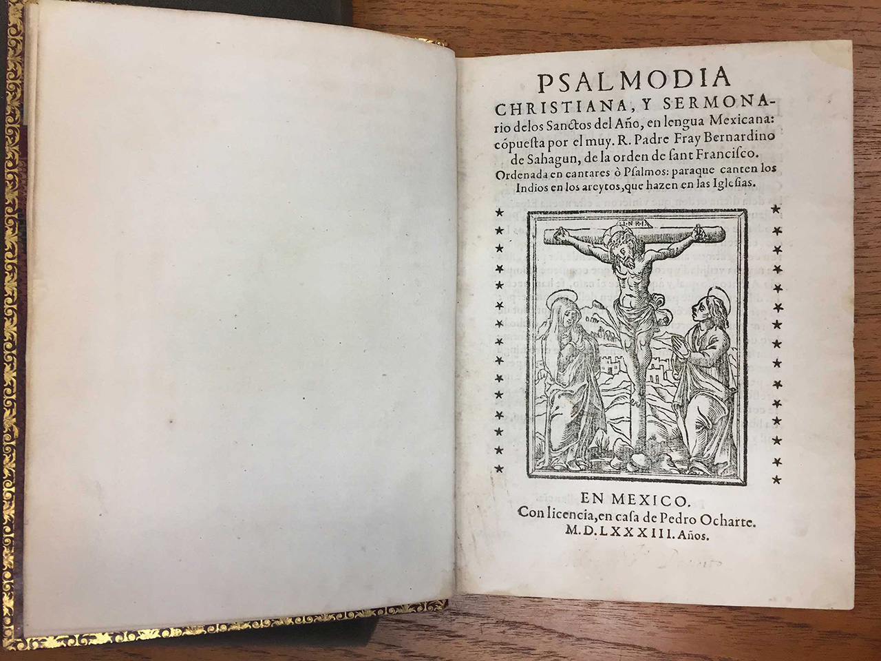 (Fig 07) Christian Psalmody, and Sermons of the Saints of the Year, in Mexican Language, 1583. Printing House of Pedro Ocharte.